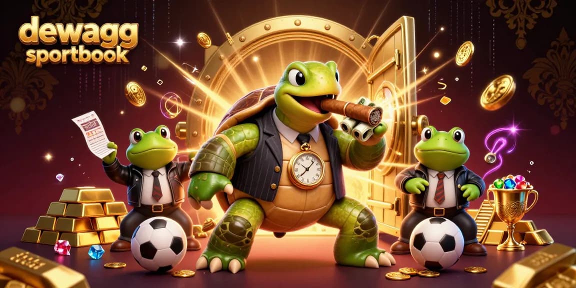 Join the excitement at dewagg sportbook with dynamic sports betting characters and treasure elements.