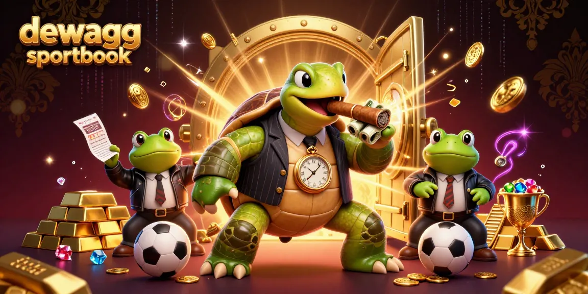 Join the excitement at dewagg sportbook with dynamic sports betting characters and treasure elements.