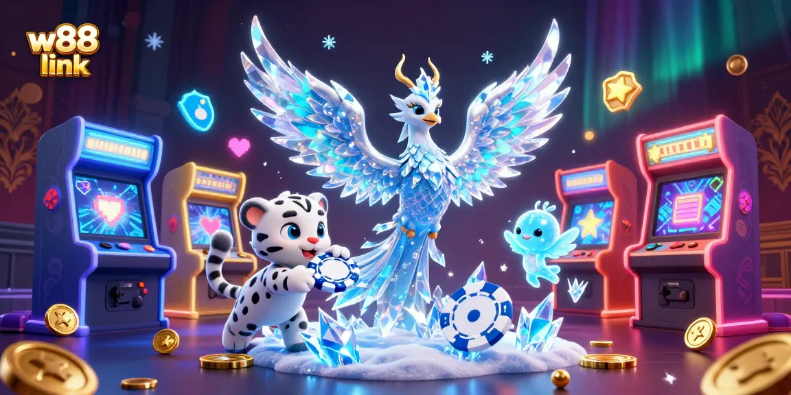 Engage with thrilling betting experiences using the w88 link in a vibrant casino-themed scene.