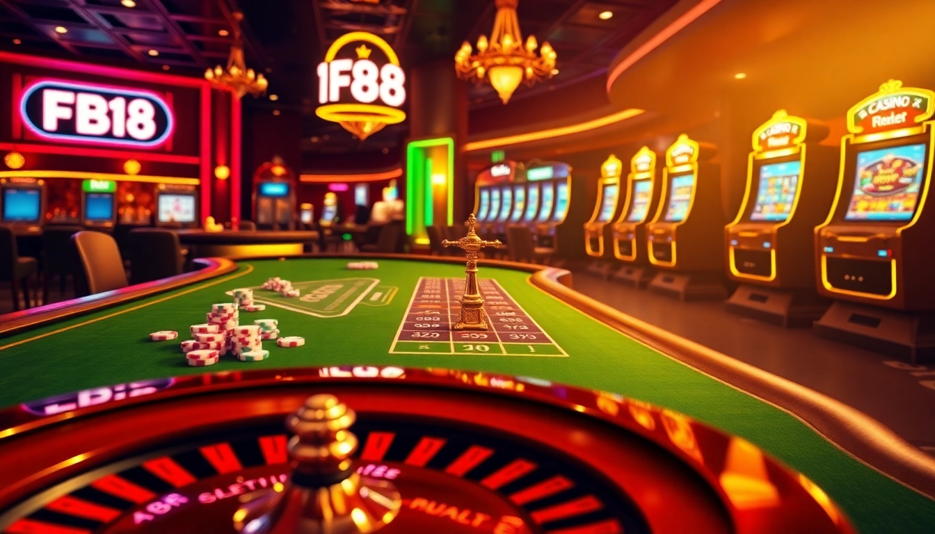 Experience gambling excitement at https://fb88.style/ with vibrant casino scenes and engaging gaming elements.