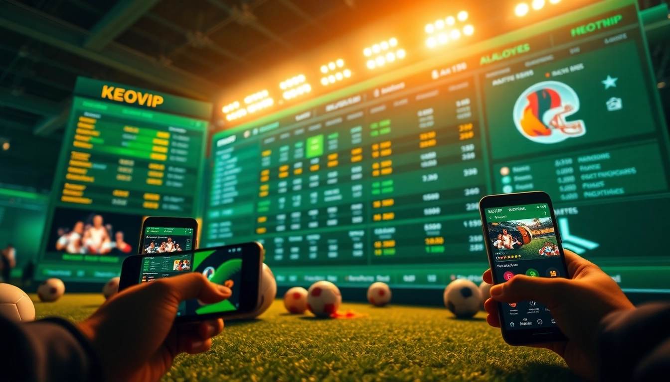 kèo nhà cái hôm nay displayed on a digital betting interface with real-time odds updates and football stats