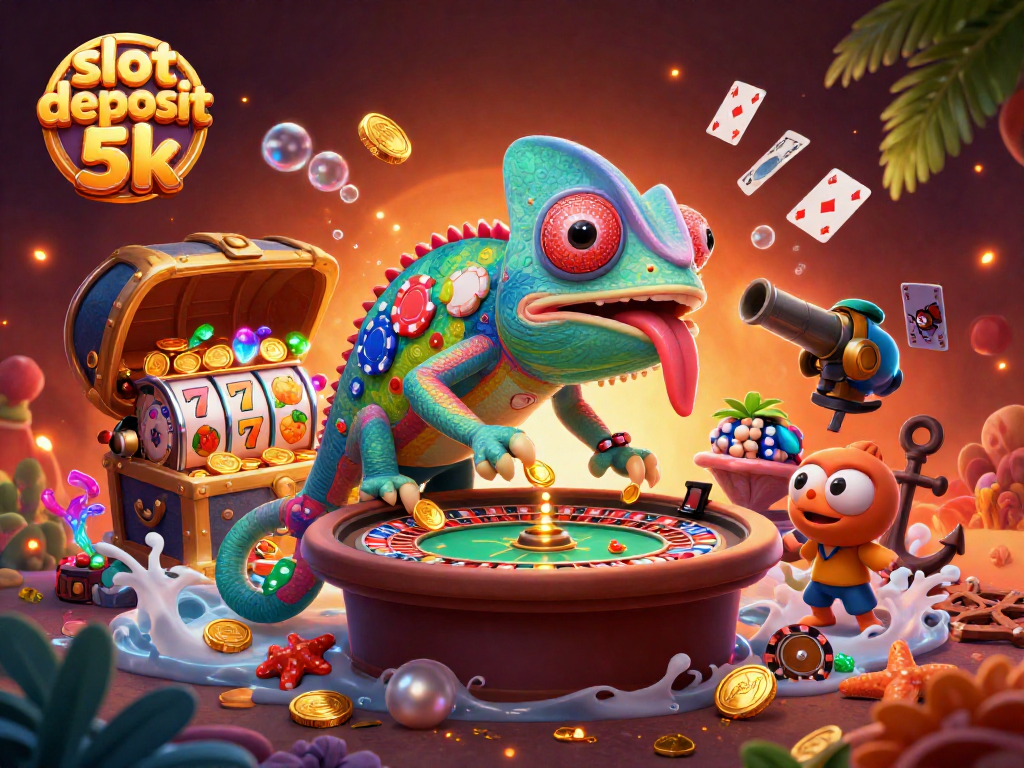 Experience thrill with vibrant 3D chameleon casino owner and slot deposit 5k dynamic elements.