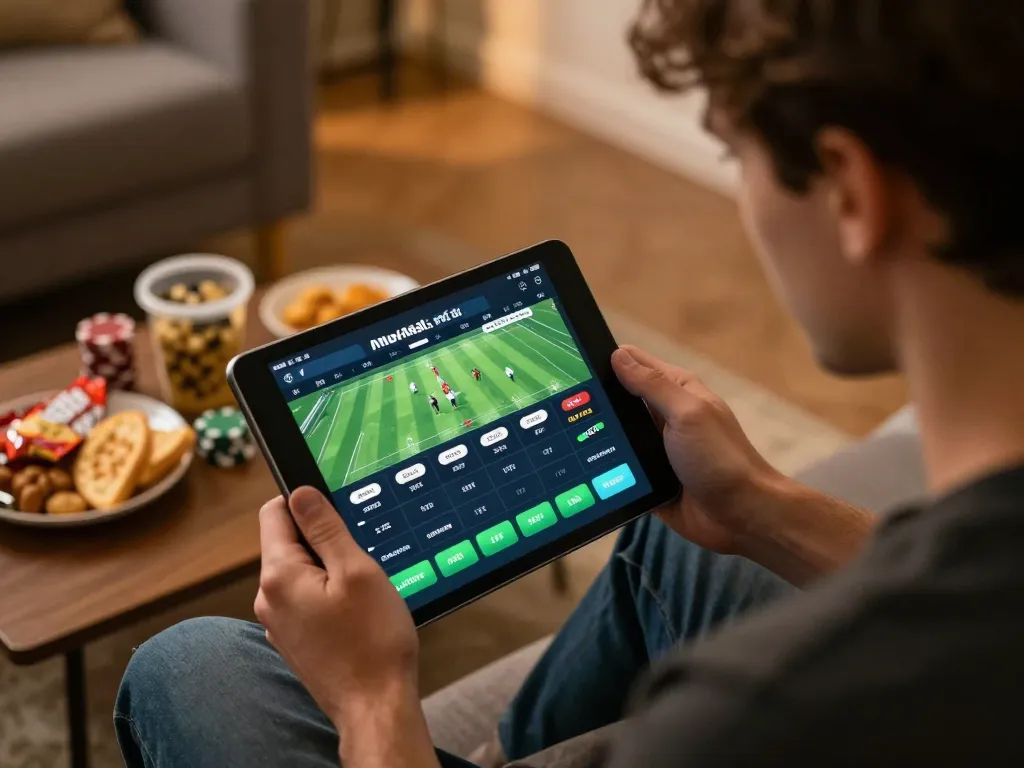 Engaging mobile sports betting experience using the nowgoal app for live scores from the comfort of home.