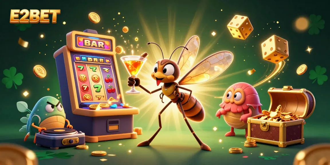 Experience the thrill of E2BET with this vibrant casino scene featuring exciting game elements.