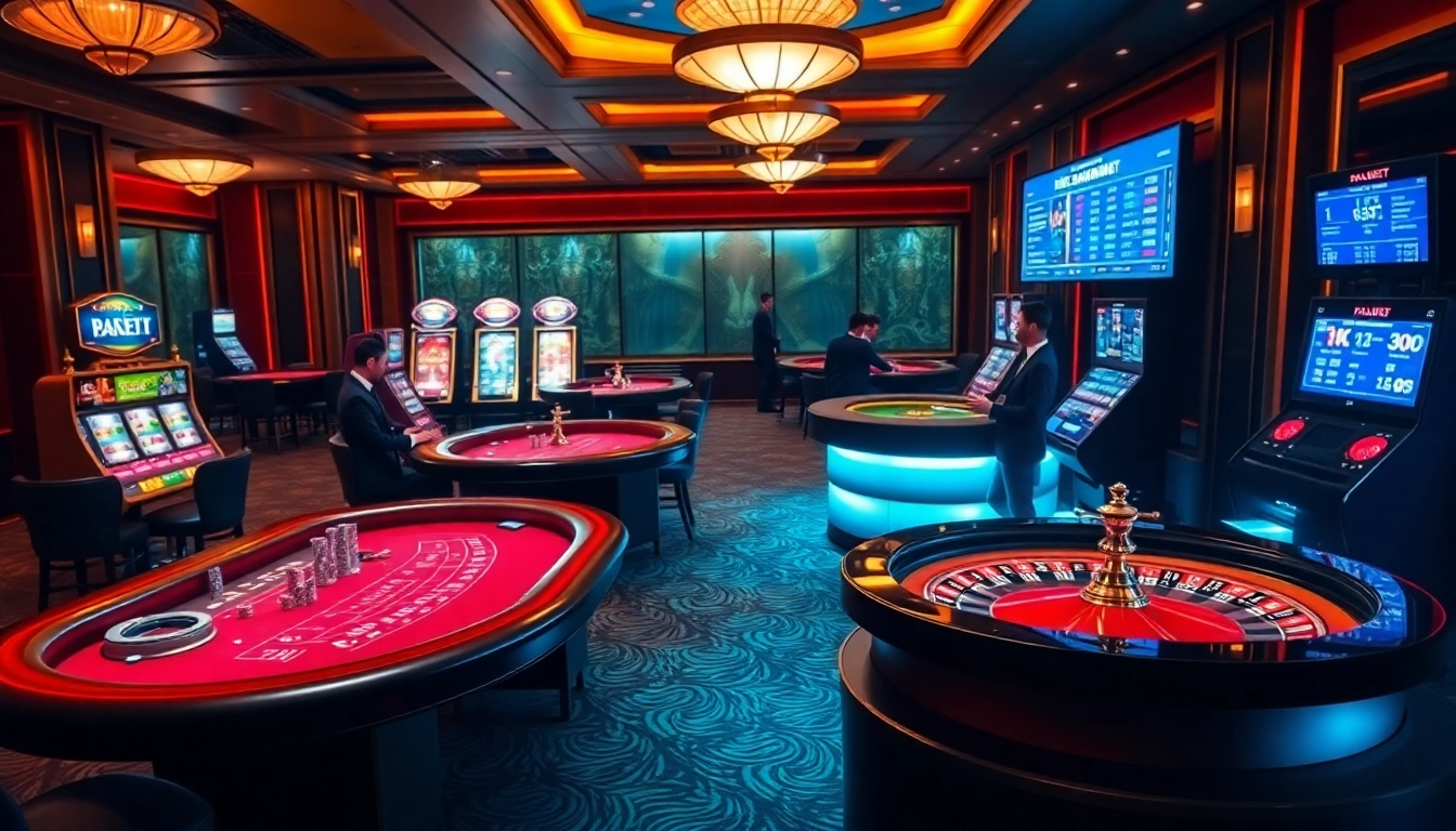 Experience excitement at 123bet's luxurious casino with live games and vibrant slot machines.