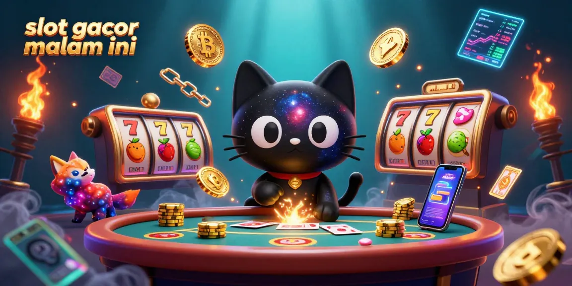 Experience slot gacor malam ini in a vibrant cosmic casino scene with engaging characters and thrilling game elements.