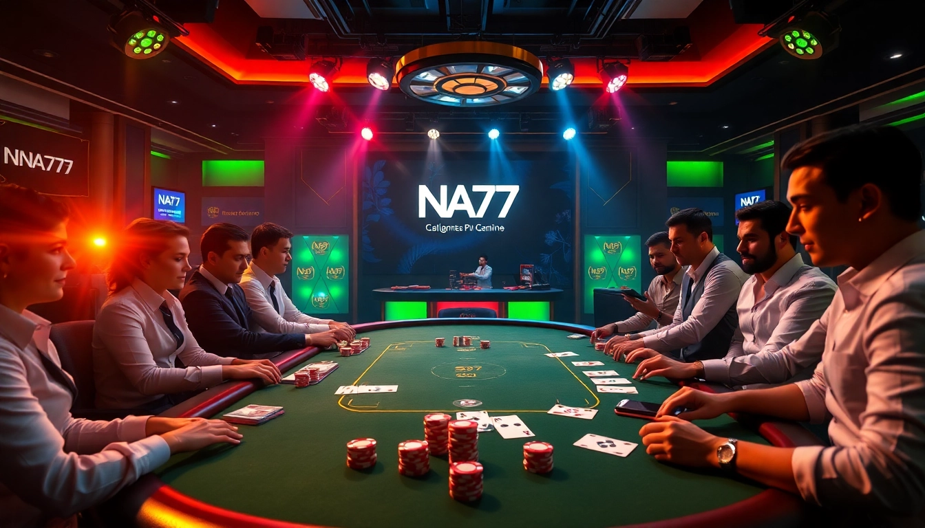 Experience thrilling poker at NA777's elite casino tables with professional dealers.