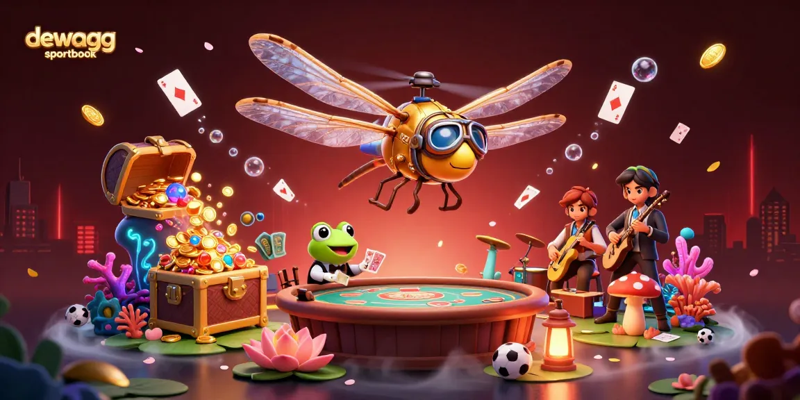 Experience the excitement of dewagg sportbook with dynamic characters and vibrant casino elements.