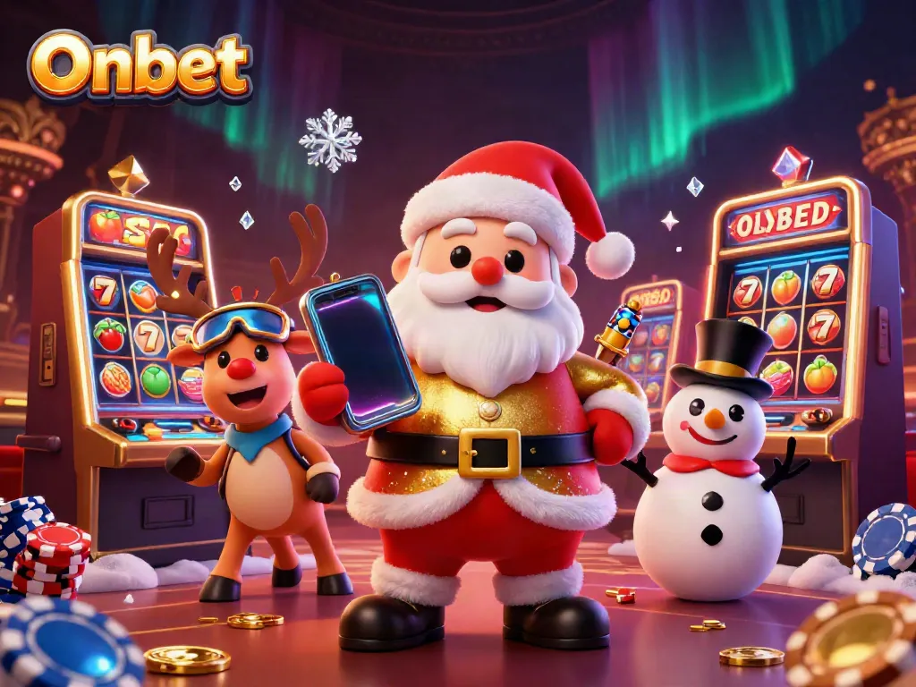 Experience jackpot excitement at Onbet with colorful characters in a vibrant casino scene