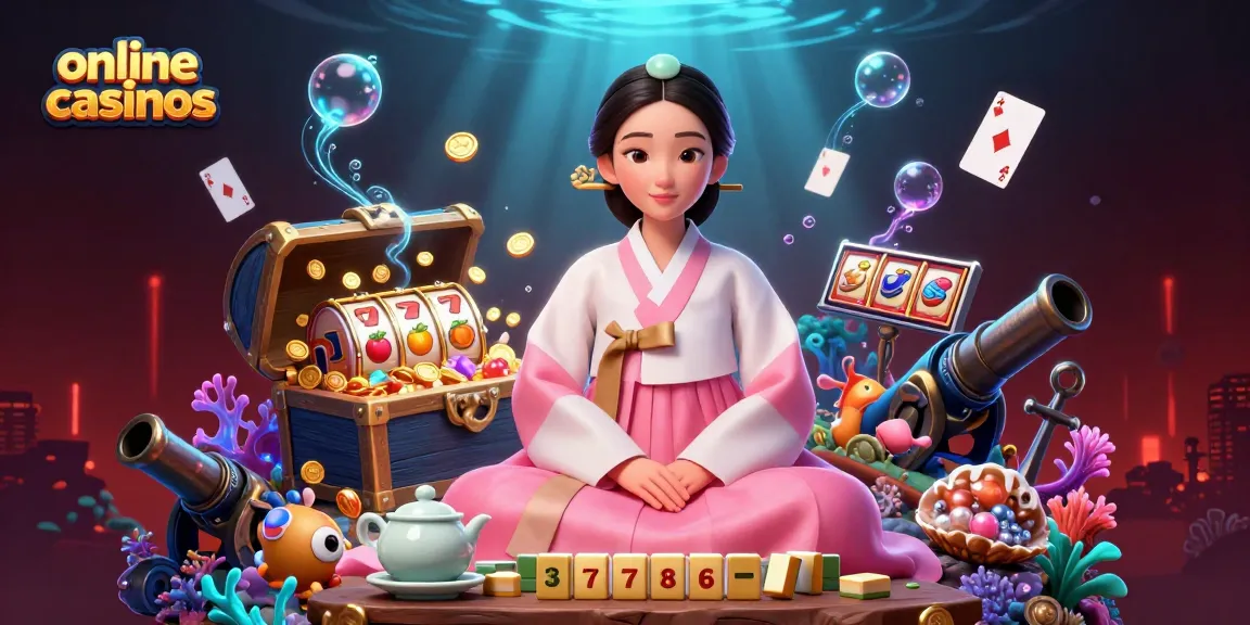 Experience online casinos with vibrant slot reels and an elegant Asian character in a stunning 3D scene.