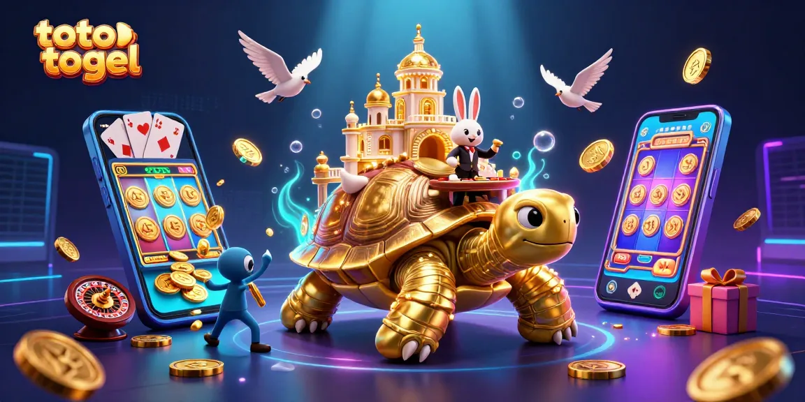 Experience the thrilling action of toto togel with vibrant golden coins and dynamic gambling elements!