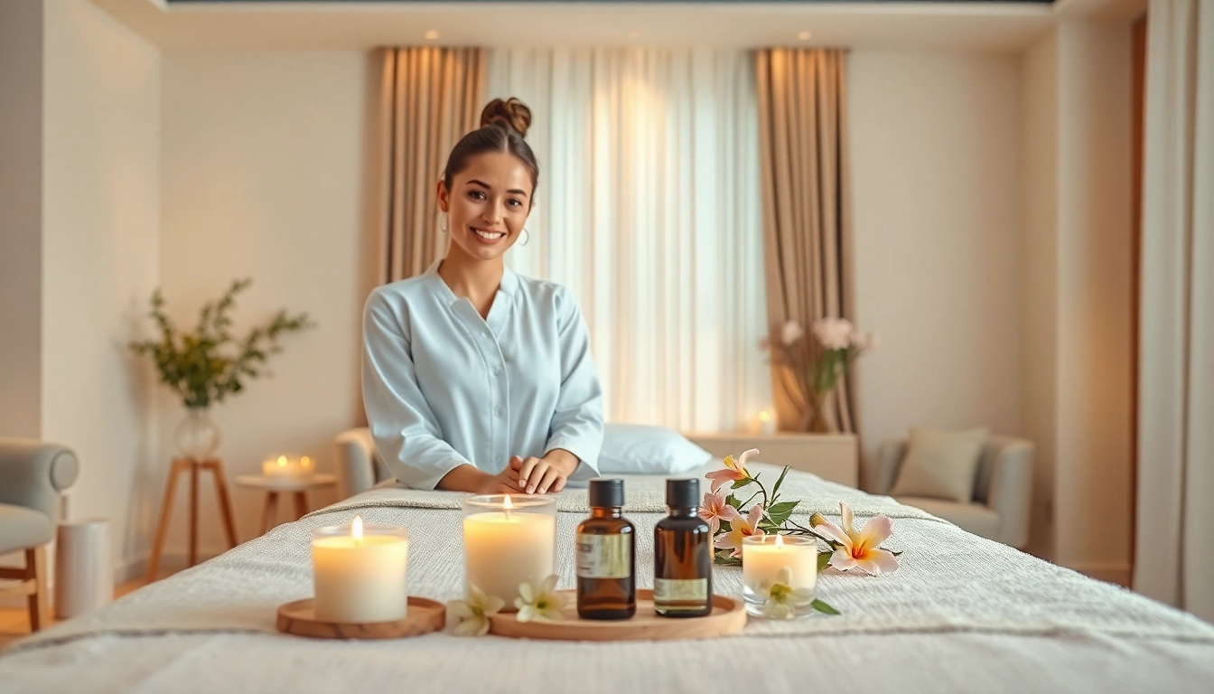 수원출장마사지 home service with a professional therapist and relaxing setup.