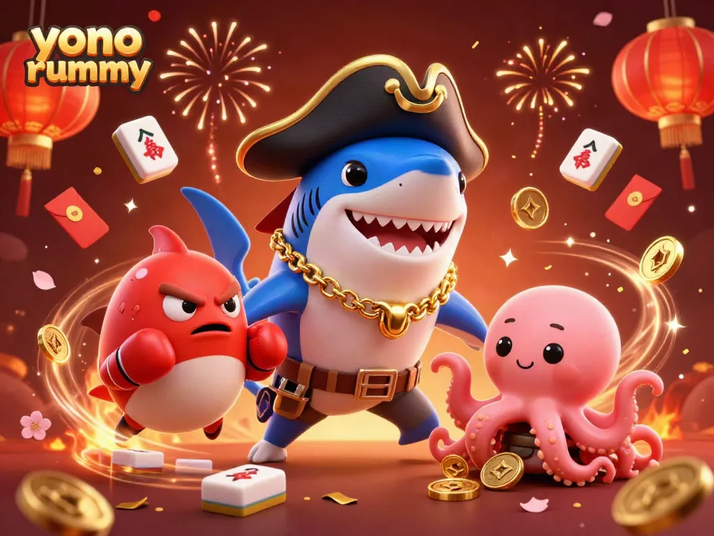 Menangkan permainan yono rummy dengan karakter laut yang lucu dan elemen keberuntungan!