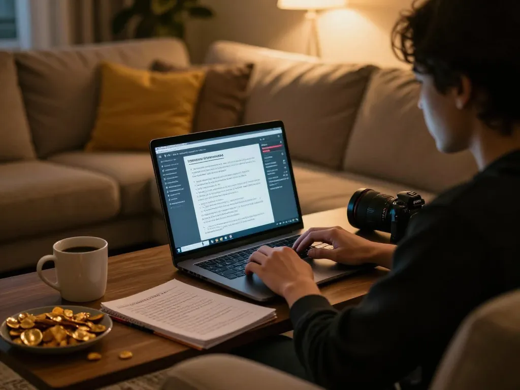 Player exploring 88aa online gaming platform in a cozy home setting, blending strategy with comfort.
