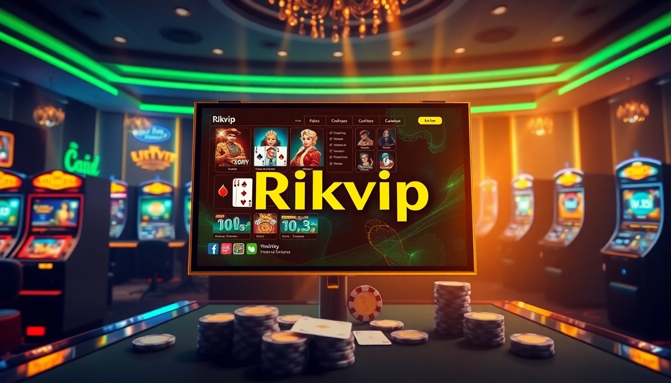 Experience thrilling gambling at Rikvip with engaging poker games and sleek slots in a luxurious setting.