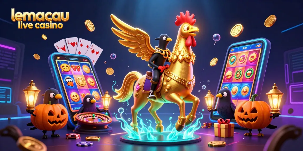 Experience the thrills of lemacau live casino with vibrant casino action in a dazzling 3D illustration.