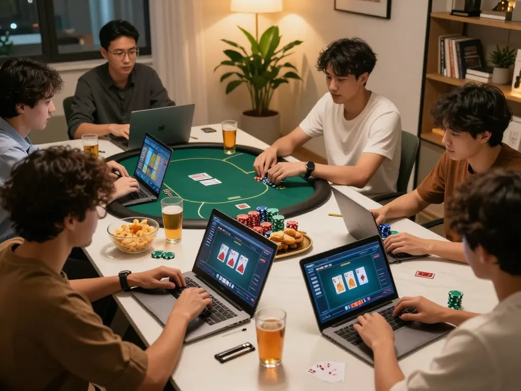 Permainan poker online yang menarik di TOKYO88 dengan kemajuan dan strategi pemain yang terlihat.