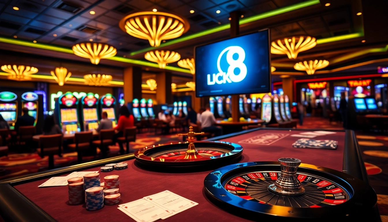 LUCK8 offers players a thrilling experience with engaging casino tables and vibrant atmosphere.