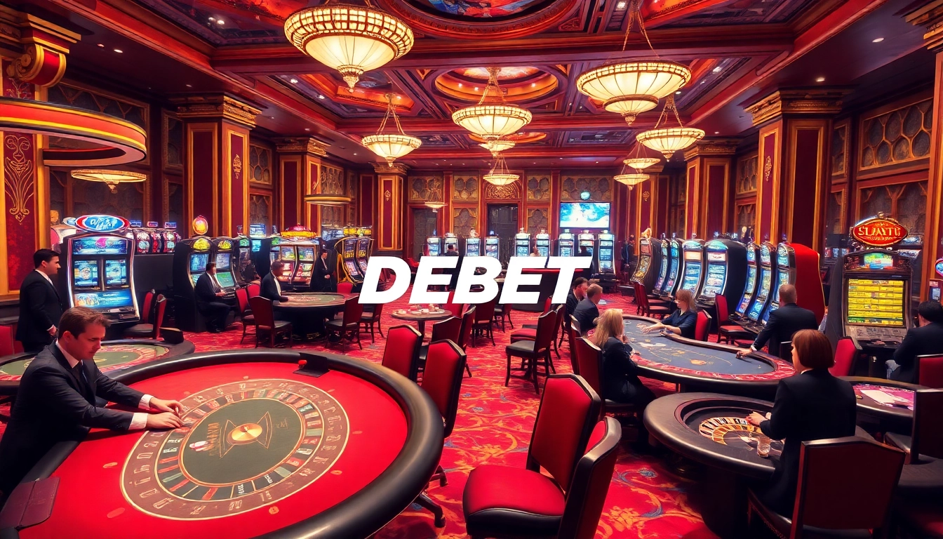 Playing lively games at DEBET casino with engaging roulette and blackjack tables.
