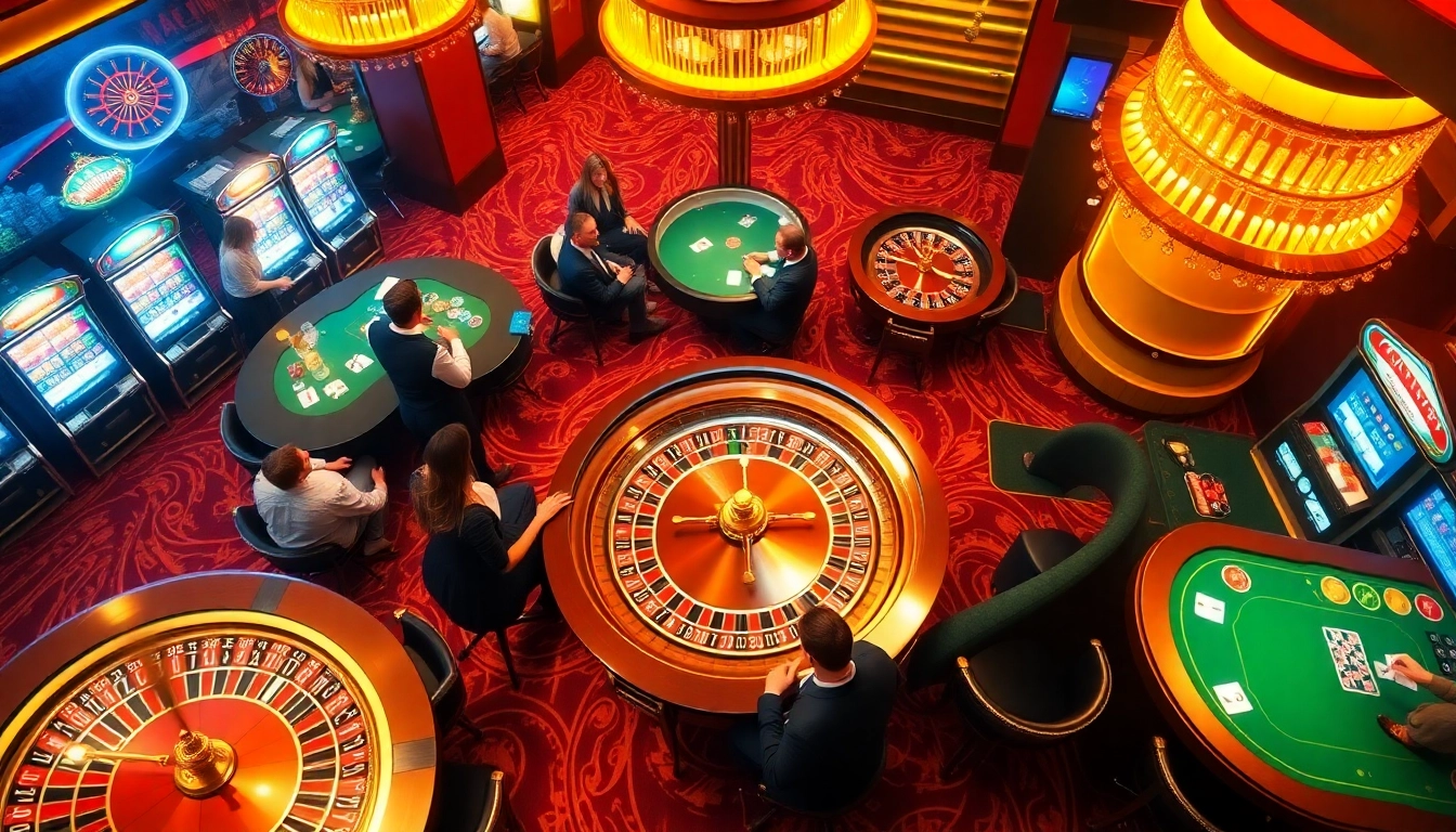 Engaging scene at so do casino with players at tables and vibrant gaming elements.