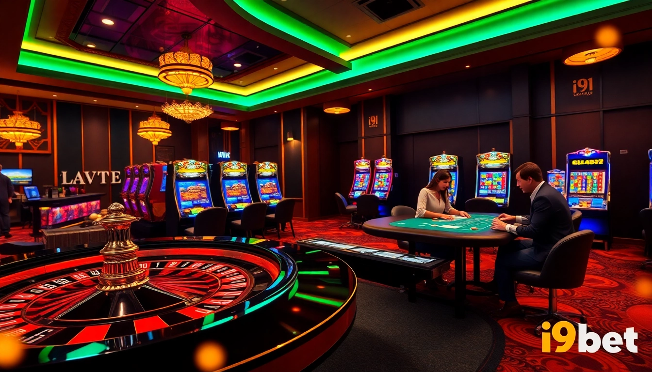 Experience the thrill of gambling at nhà cái i9bet with exciting games, stylish tables, and vibrant players.