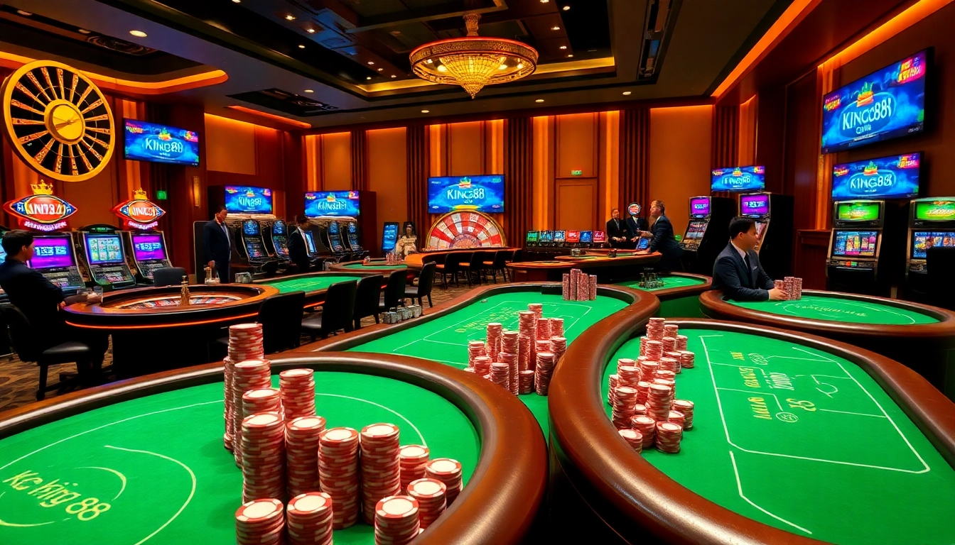 Experience the thrill of King88 com with vibrant casino tables and engaging gameplay.