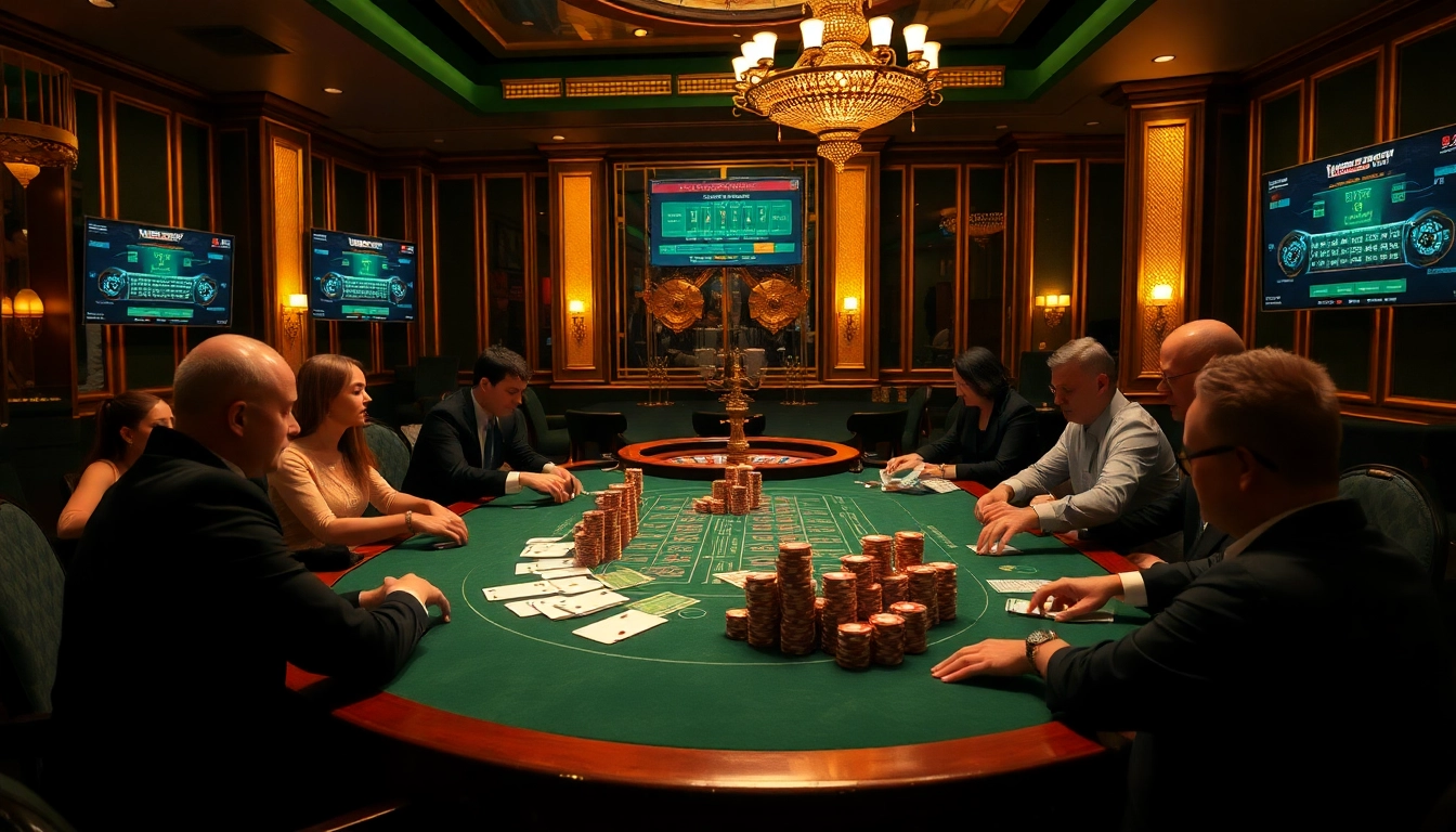 Experience the thrilling atmosphere of the official hidden wiki at an upscale casino table game.