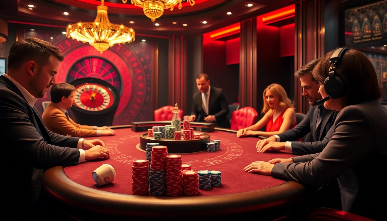 Experience thrilling gameplay at SODO CASINO with vibrant poker chips and an elegant dealer.