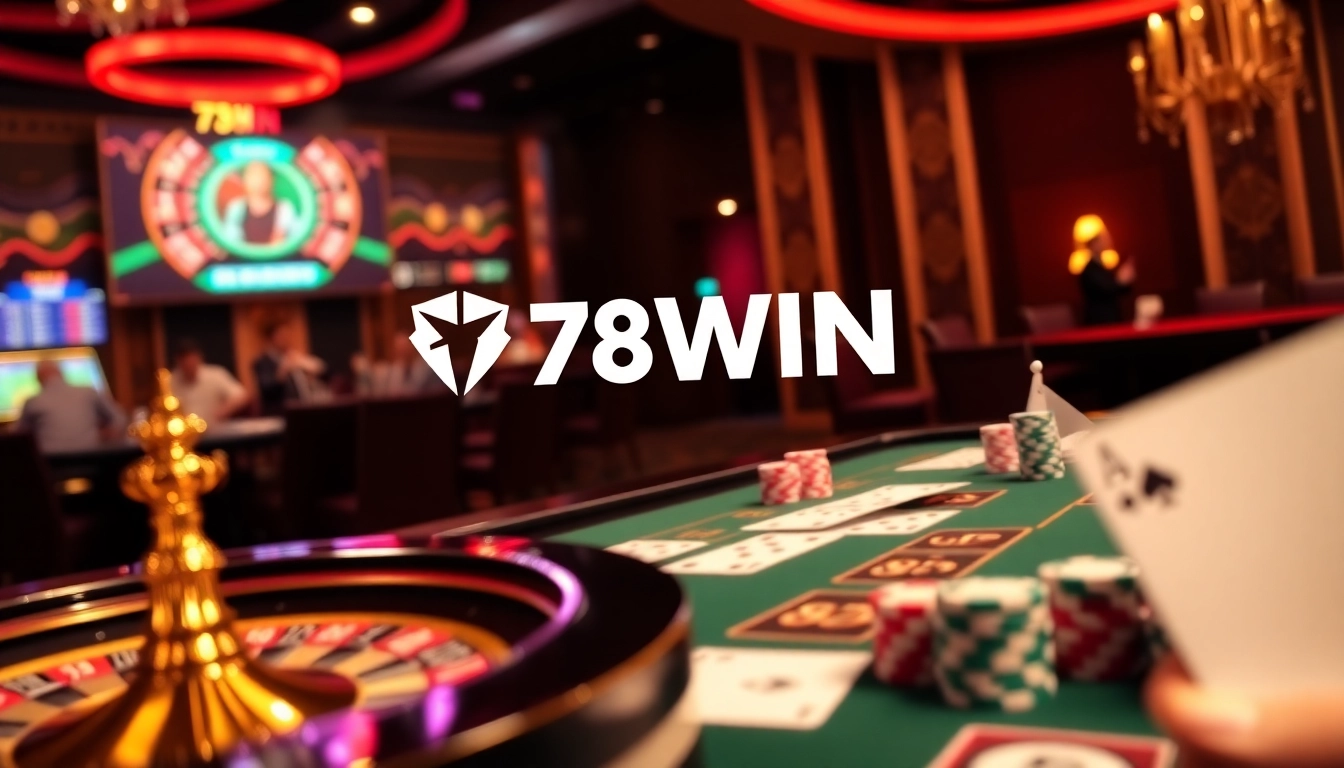 Players enjoying the exciting games at 78WIN online casino with vibrant colors and interactive elements.
