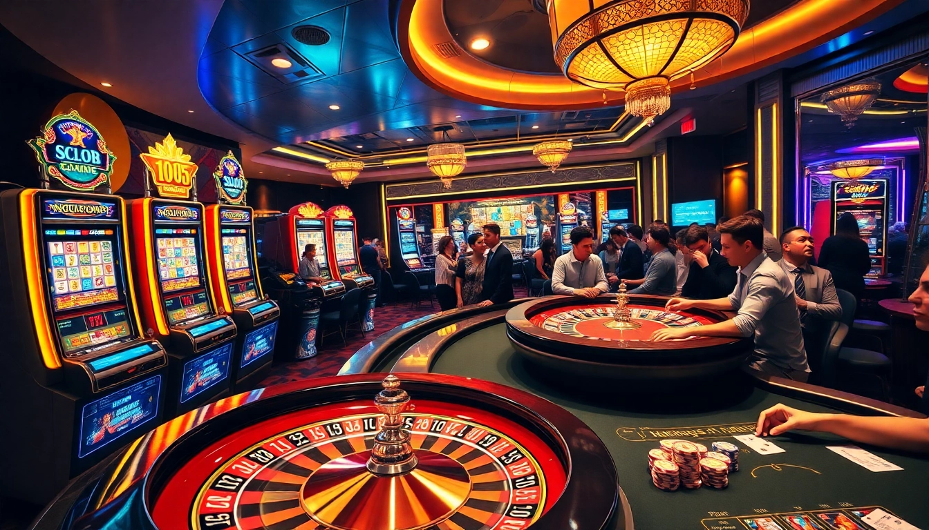 Play exciting slot games and poker at nohudoithuong's vibrant casino environment.