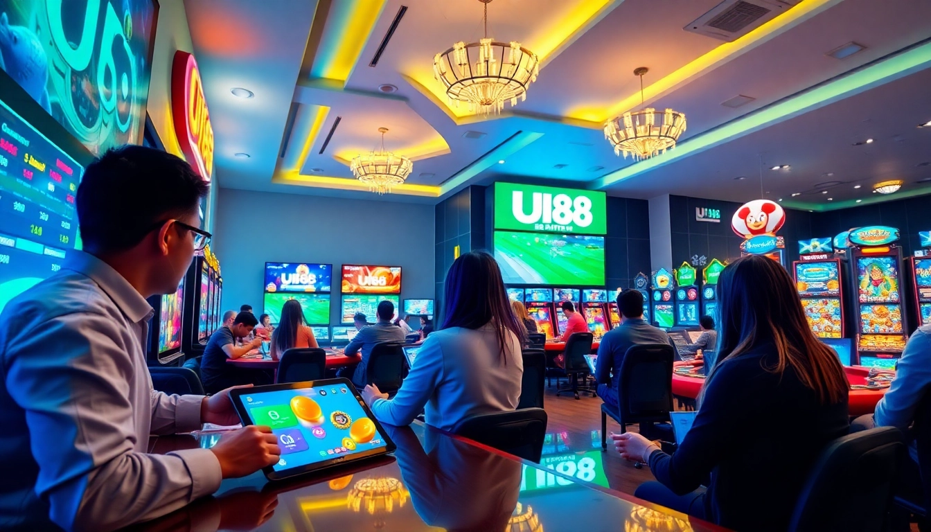 Engaged players enjoying diverse games on the UU88 online gaming platform.