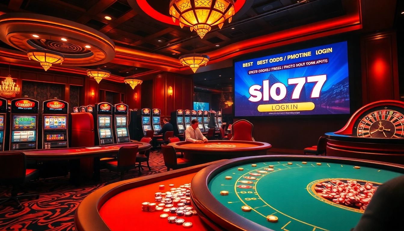 Experience luxury and excitement at the slot777 login with vibrant casino games and engaging atmosphere.