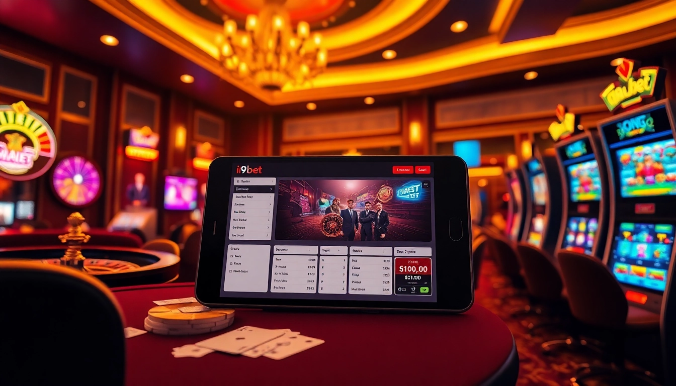 Experience thrilling gameplay on i9bet with vibrant casino tables and digital betting interfaces.